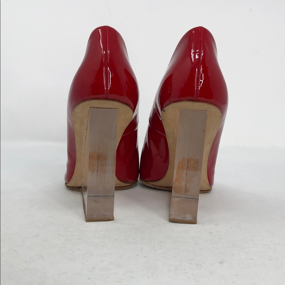 Maison Martin Margiela x H&M Plexi Red Patent Leather Womens Wedge Heels Size 10 - Picture 6 of 10